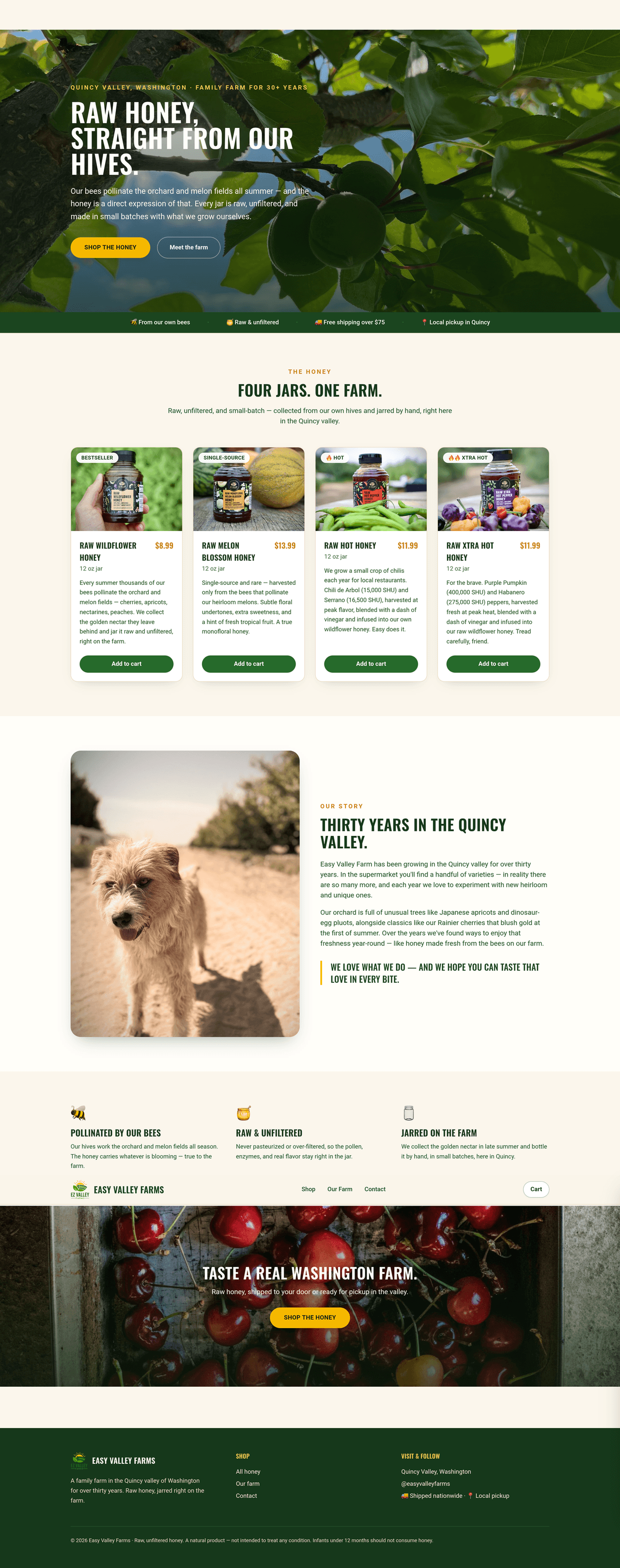 Easy Valley Farms — full page preview